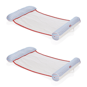 Blue Stripe Premium Fabric Hammock Pool Float